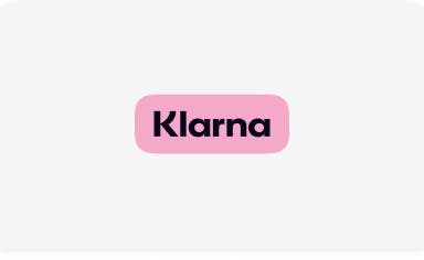 Logotipo da Klarna com fundo rosa.
